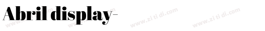 Abril display字体转换